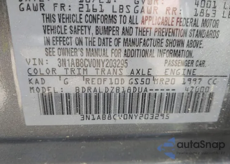 2022 Nissan Sentra Sv Xtronic Cvt z USA, uszkodzony, nr VIN 3N1AB8CV0NY203295